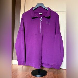 PINK Victoria's Secret Purple Zip-Up Sweater